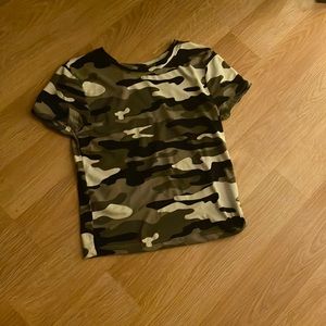 A camo crop top